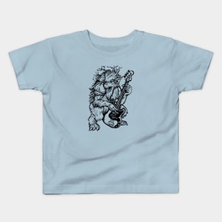 SEEMBO Beast Playing Guitar Guitarist Musician Music Band Kids T-Shirt